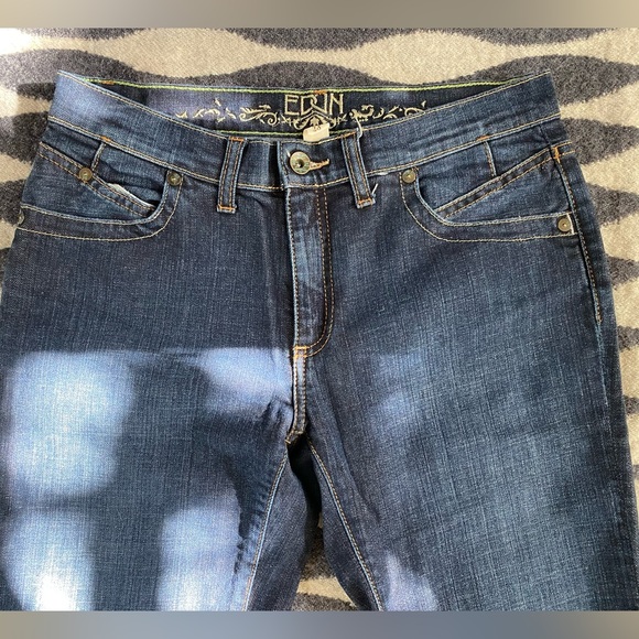 Edun Medium Wash Flare Jeans - Picture 9 of 14